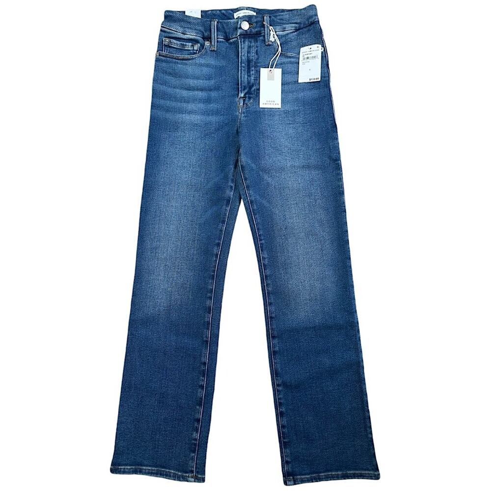 NWT Good American Good Legs Shadow Pocket Straight Jeans Size 2/26 Retail $139